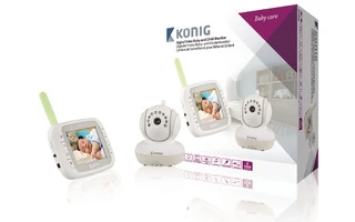 Monitor para bebés y niños con vídeo digital y LCD de 3,5? de 2,4 GHz - König KN-BM80