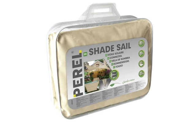 VELA DE SOMBRA CUADRADA - 5 x 5m, COLOR: BEIGE