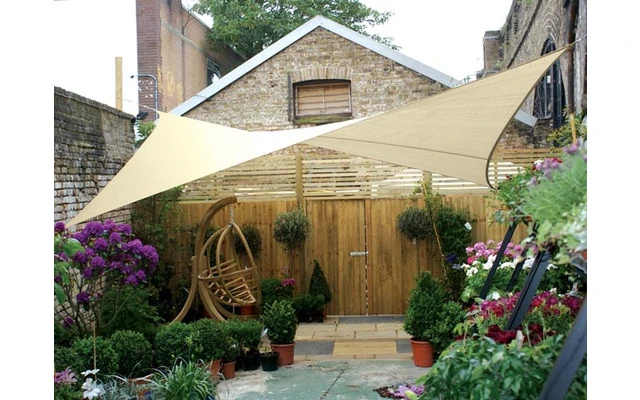VELA DE SOMBRA CUADRADA - 5 x 5m, COLOR: BEIGE