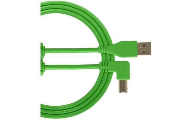 UDG Ultimate Cable USB 2.0 A-B - Verde - Acodado 1 metro