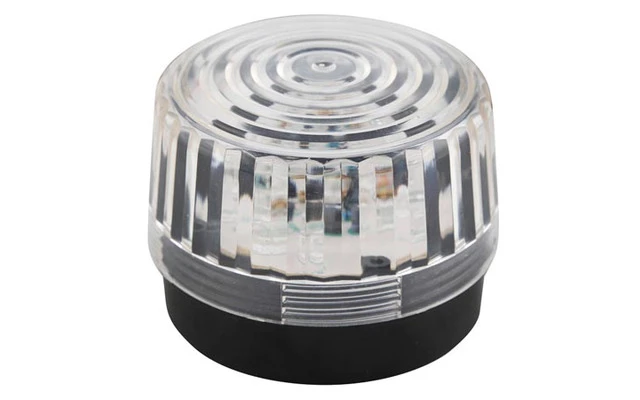 LÁMPARA ESTROBOSCÓPICA CON LEDs - TRANSPARENTE - 12 VDC - ø 100 mm