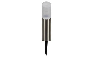 LÁMPARA SOLAR PARA JARDÍN CON POSTE DE ACERO INOXIDABLE, 26cm - 12 uds