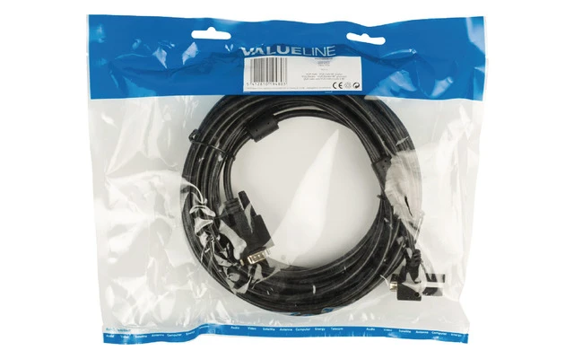 Cable VGA en ángulo de 90° de 10,00 m color negro