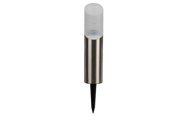 LÁMPARA SOLAR PARA JARDÍN CON POSTE DE ACERO INOXIDABLE, 26cm - 12 uds