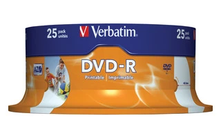 DVD-R 4.7 GB 16x Matt Silver imprimible pack de 25 uds.