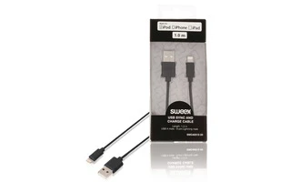 Cable USB de carga y sincronización USB A macho - macho Lightning de 8 pines de 1,00 m en color 
