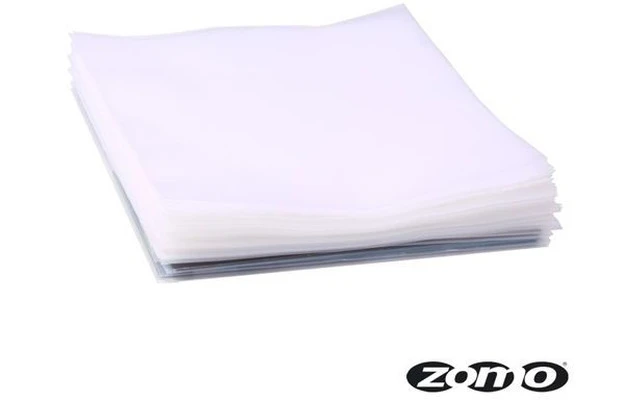 Zomo LP cubierta protectora de vinilos, plastico fuerte (50 unidades) / 0,15mm grosor