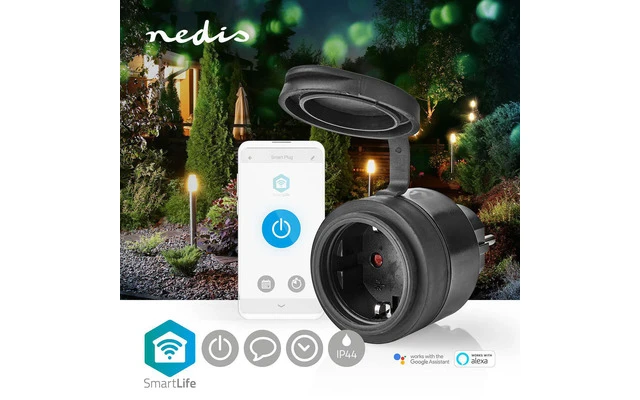 Enchufe inteligente Smartlife - Wi-Fi - IP44 - 3680 W - Schuko / Type F (CEE 7/7) - -20 - 50 °C 