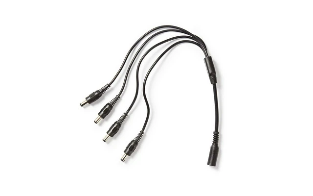 Cable Divisor de Alimentación CCTV - 1x H a 4x M - 0,35 m - Conector de CC de 5,5 x 2,1