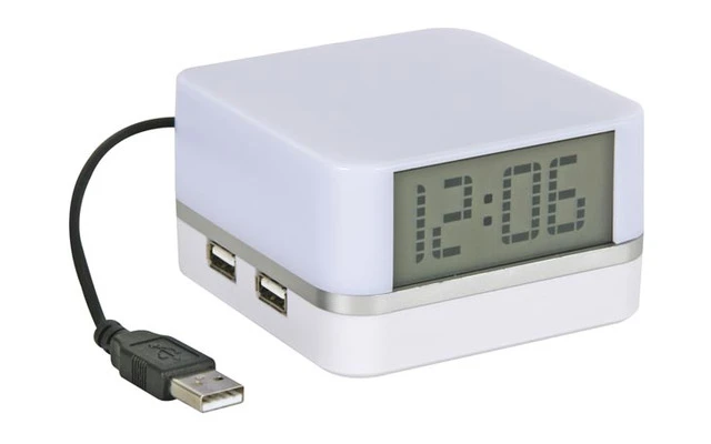 Reloj digital con HUB USB 2.0 - Cambiar color LED
