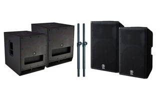 2x Yamaha DXS 15 MKii + DXR15 - Altavoz 15" + Subwoofer 15"