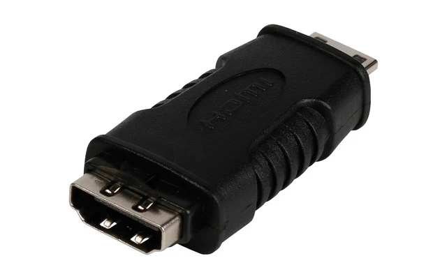 Adaptador HDMI con mini conector HDMI - entrada HDMI en color negro
