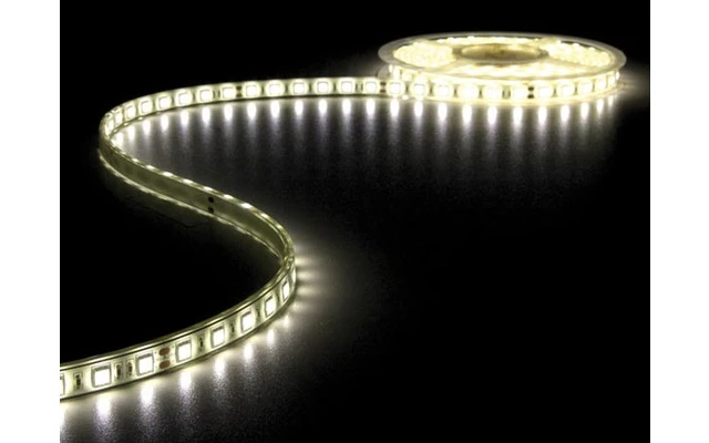 CINTA CON LEDs FLEXIBLE - COLOR BLANCO CÁLIDO 3500K - 300 LEDs - 5m - 24V