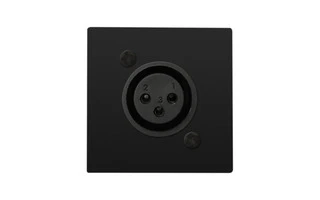 Audac CP 45 XLFSB Placa de conexión con XLR hembra negra sin soldaduras