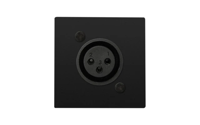 Audac CP 45 XLFSB Placa de conexión con XLR hembra negra sin soldaduras