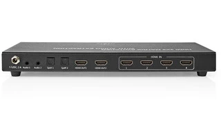 Switch Matrix HDMI™ - 2x 4 puertos - 4 entradas HDMI 1x Óptico S/PDIF / 2x 3.5 mm / 2x salid