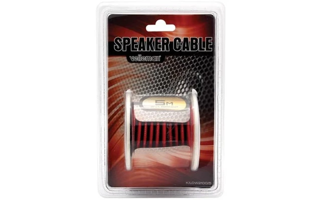Cable altavoz - Rojo / Negro - 2 x 1.00mm² - 5m