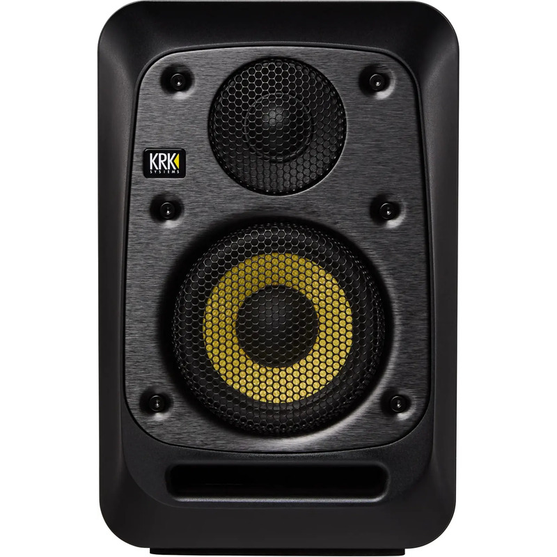 KRK V4 Series Five, monitor de estudio activo de 4 pulgadas con woofer amarillo de Kevlar