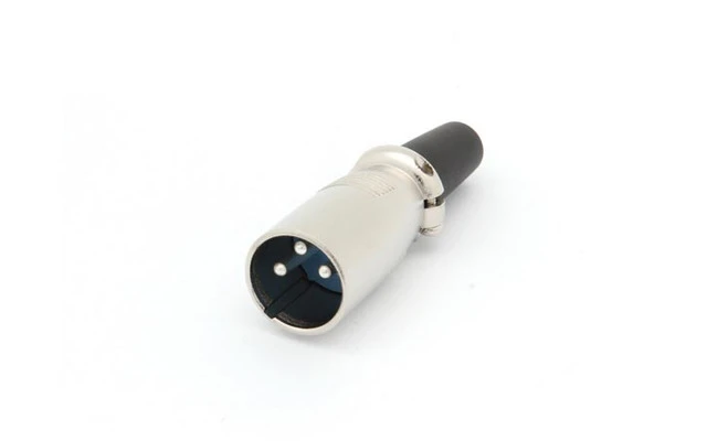 Conector XLR Macho - 3 Contactos - Niquelado - tipo corto