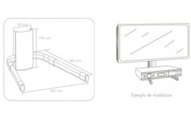 Soporte de Pared para DVD/TDT con Cubrecables - SVP-570P