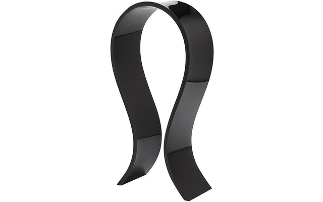 Soporte de mesa para auriculares - Plastico negro piano