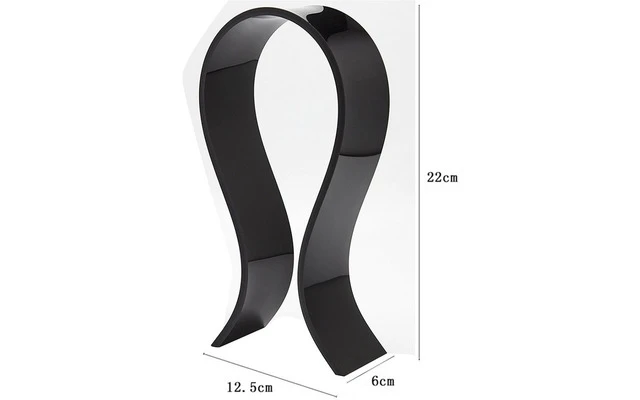 Soporte de mesa para auriculares - Plastico negro piano
