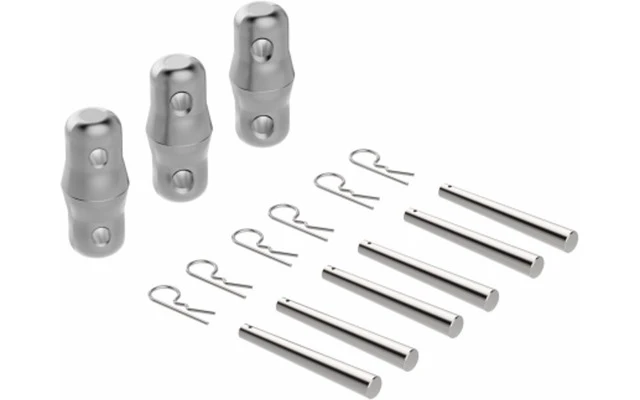Trabes kit de unión triangular P25/P30/P40: 3 bulones, 6 pasadores y 6 clips R