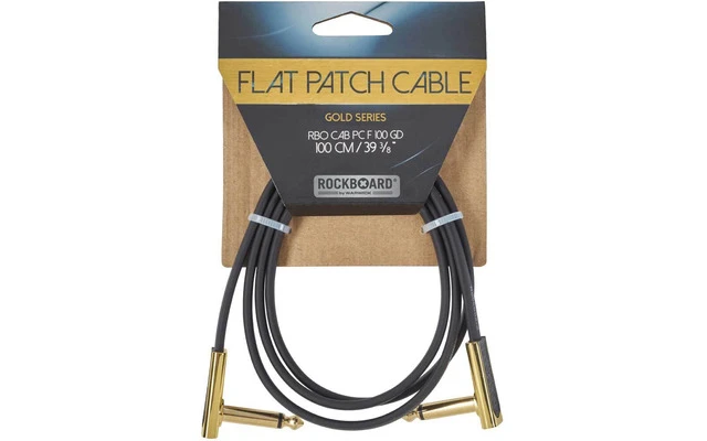 RockBoard Flat Patch Cable Gold 100 Cm