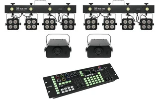 Eurolite Set 2x LED KLS-180 + 2x LED WF-40 + DMX LED Color Chief Controller