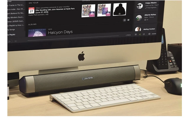 AV:Link Atom - Mini barra de sonido Bluetooth recargable