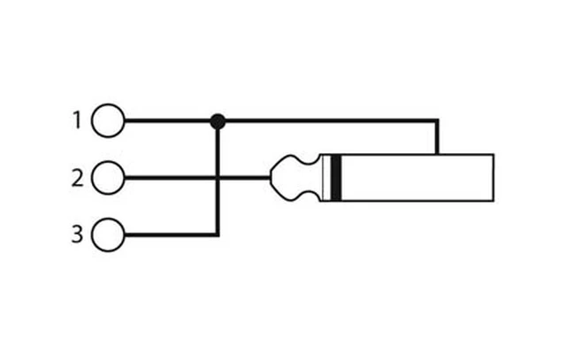 XLR Macho 3 contactos a Jack hembra mono 6.35mm