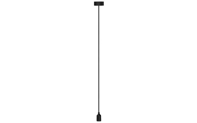 Lámpara de diseño con cable de tela - para colgar del techo - color Negro