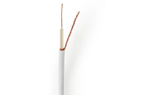 Cable Coaxial - Minicoaxial - 25,0 m - Caja de Regalo - Blanco