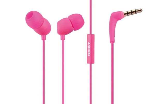 ROXCORE® - BULLETS V2 - AURICULARES INTRAUDITIVOS & MICRÓFONO - COLOR ROSA