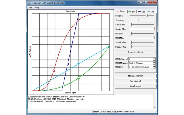 TEControl USB MIDI Breath and Bite Controller 2