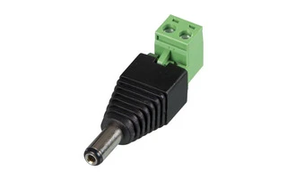 CONECTOR DC 5.5 x 2.1mm MACHO A CONEXIÓN POR TORNILLO (5 uds.)
