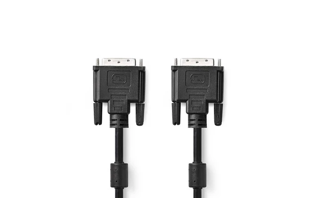 Cable DVI - DVI-D Macho de 24+1 Pines - DVI-D Macho de 24+1 Pines - 2,0 m - Negro - Nedis CCGP32