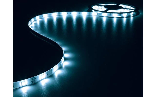 Juego con cinta de LEDs flexible y alimentación - color Azul
