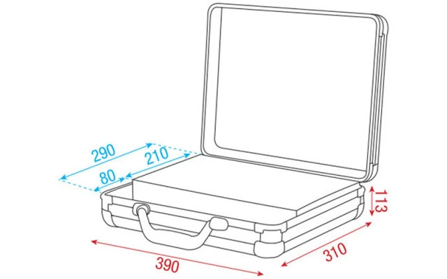 Flightcase para 7 micrófonos - Color Azul
