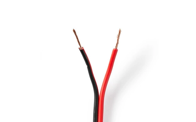 Cable de Altavoz - 2x 0,75 mm2 - 50,0 m - Brida - Negro/Rojo - Nedis CAGW0750BK500