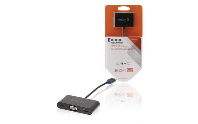 Adaptador de varios puertos de A/V digital USB 3.1 C macho - C/HDMI/A hembra de 0,15 m