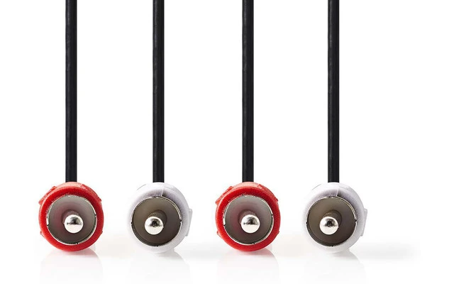 Cable de Audio Estéreo - 2x RCA Macho - 2x RCA Macho - 3,0 m - Negro