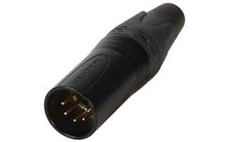 Neutrik NC5MX-B - Conector XLR de cable, 5 polos macho, contactos dorados, caja negra