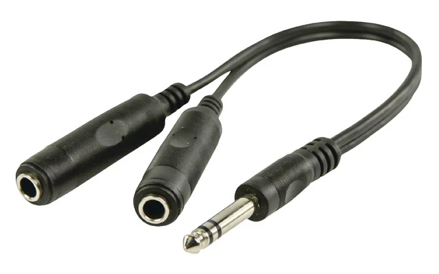 Cable divisor stereo 6.35 mm a 2x 6.35 mm, 0.2m