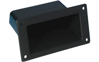 Adam Hall Hardware 3401 - Asa empotrable de plastico negro