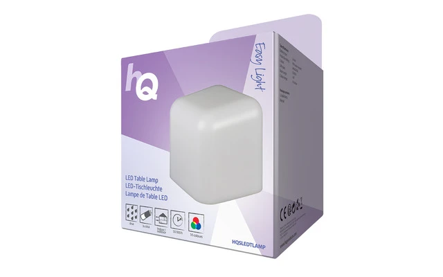 Lámpara de mesa multicolor LED con 15 colores para interiores/exteriores