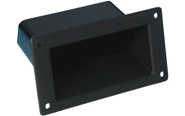 Adam Hall Hardware 3401 - Asa empotrable de plastico negro