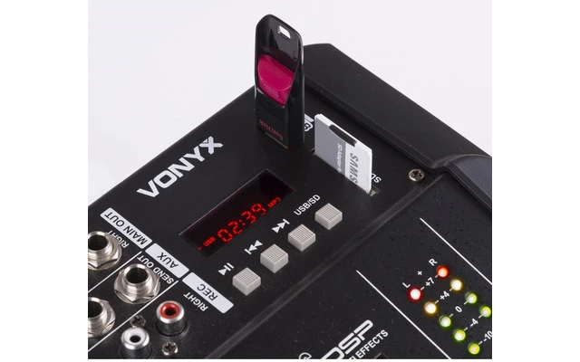 Vonyx AM5A Mezclador de 5 canales con amplificador DSP/BT/SD/USB/MP3
