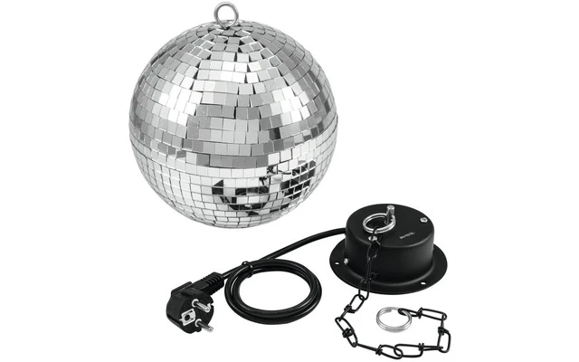 Eurolite Mirror Ball 20cm with motor + LED PST-5 QCL Spot 