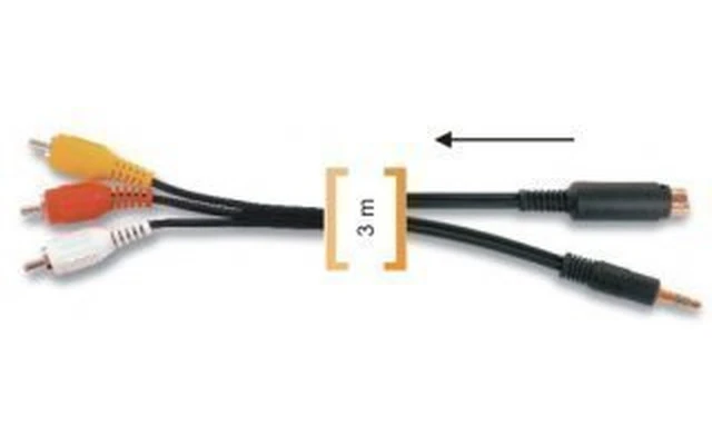 Fonestar RCA vídeo + 2 RCA audio estéreo - cable 3 m